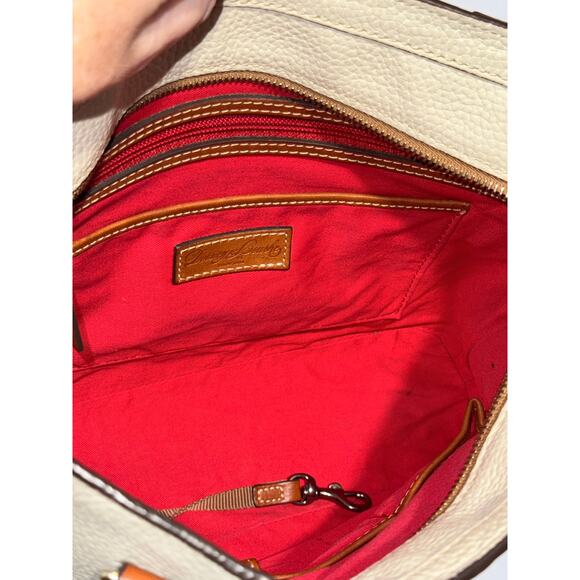 Dooney & Bourke Pebble Leather Small Lexington Tote Bag, Bone Colored - Picture 11 of 14